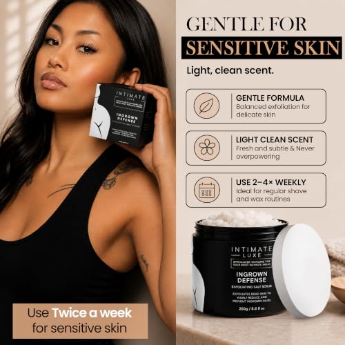 Sea Salt Exfoliating Scrub for Ingrown Hairs & Razor Bumps - 250g
