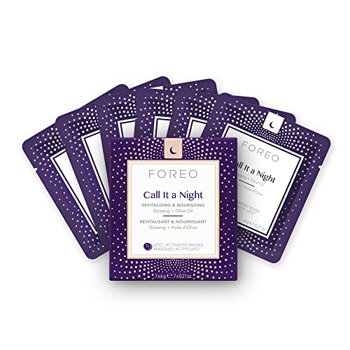 FOREO Call It A Night Revitalizing & Nourishing UFO Activated Mask, 7 count