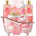 Luxury Bath & Body Gift Set with Rose & Jasmine Spa Products for Women