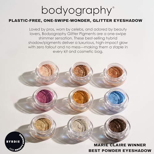 Long Wear Taupe Glitter Pigment Eyeshadow - Buildable Shimmer, Vegan & Paraben Free - 1.5g - Off the Hook Variant