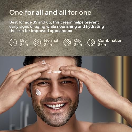 Men's All-in-One Face Moisturizer & Aftershave - Hydrating, Anti-Aging, Sensitive Skin