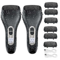 Callus Remover for Feet - with Larger Grinding Head, Portable Pedicure Kit Foot File Callus Remover, Rechargeable Waterproof Foot File for Foot Care Deadskin Remover LCD Display-2pcs