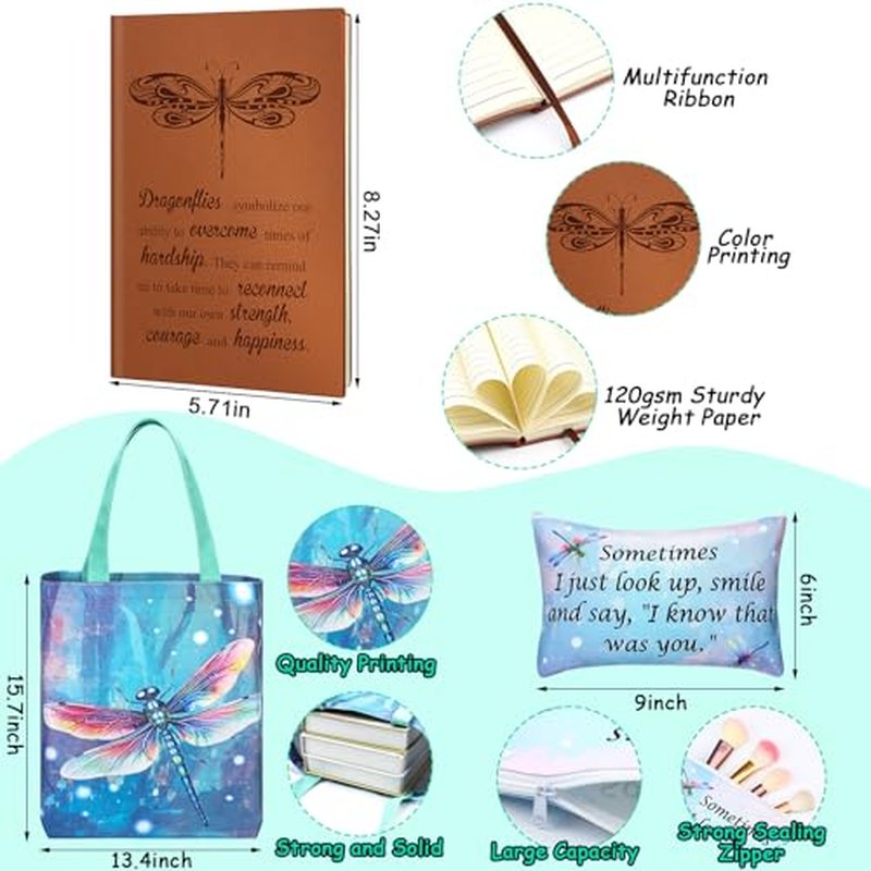 12 Pcs Dragonfly Gifts for Women Dragonfly Blanket Socks Bracelet Tote Bag Mug Cup Coasters Keychain Notebook Greeting Card Dragonflies Gift Set for Women Birthday Christmas