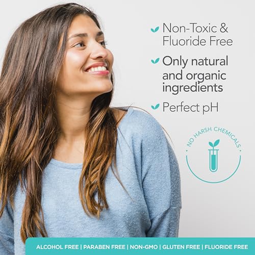 Mint Mouthwash - Organic, Alcohol-Free, pH 7.0, Enamel Strengthening, Eco-Friendly Aluminum Bottle 16.9 oz