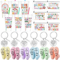 Bright Teacher Appreciation Gift Set with 24 oz Tumblers Socks Makeup Bags & Keychains - Back to School