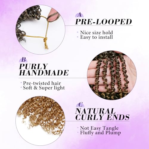 Yanky Twist Crochet Hair 10 Inch - T27, 240 Strands, Handmade, Lightweight