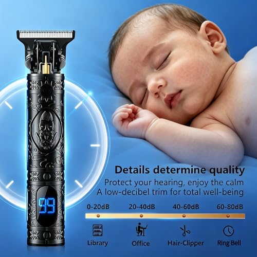 Saoilli 2 Pack Beard Trimmer for Men, Zero Gapped T-Blade Clippers, Cordless