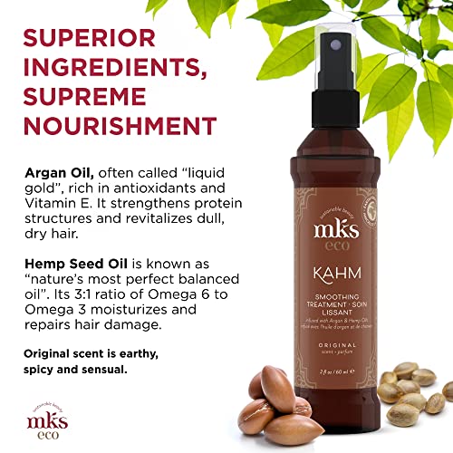 Earthly Body MKS Eco Kahm Smoothing Hair Treatment 2 Fl Oz Original Scent - Vegan & Cruelty-Free Conditioner
