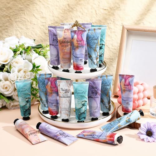 48pcs Mini Body Lotion Bulk Employee Appreciation Gifts for Coworker Teachers Valentines Day Inspirational Travel Size Dry Skin Hand Cream Lotion for Staff Team Women Men