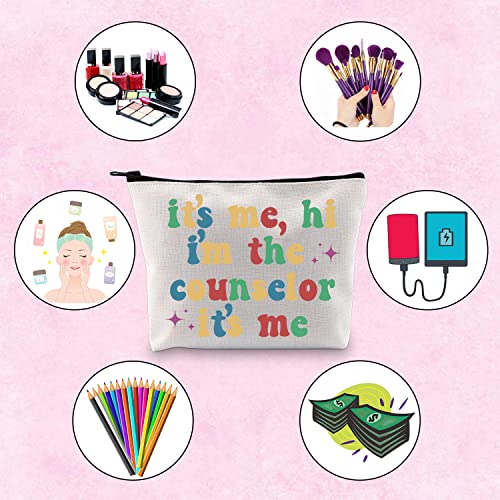 TSOTMO Therapist Makeup Bag It's Me, Hi I'm The Counselor It's Me Bag Gift For Song Fan Counselor Gift (the counselor)