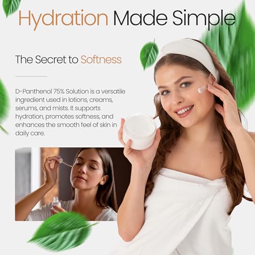 75% D-Panthenol Liquid for Skin & Hair Care - Moisturizing Cosmetic Ingredient