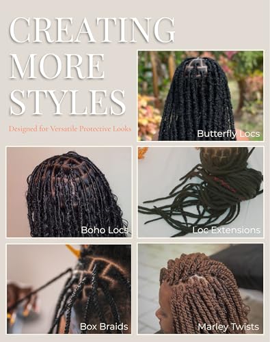 The Fox Afro Kinkys Bulk Human Hair for Braiding - 16 Inch Natural Color, 50g (Variation: 1B-Natural)