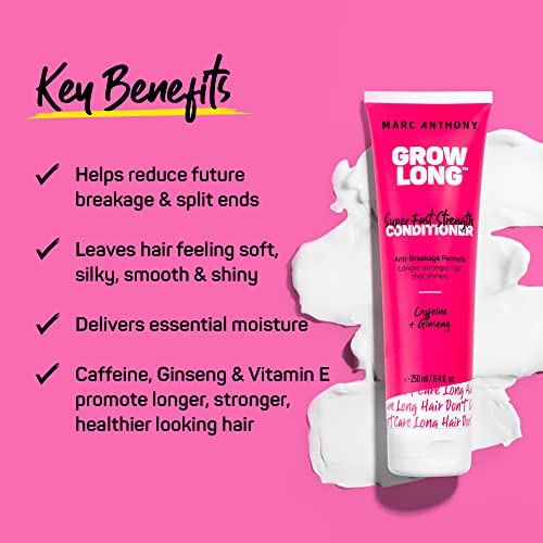 Marc Anthony Grow Long Scalp & Hair Serum and 8.4 fl oz Anti-Breakage Strengthening Conditioner for Longer, Healthier Hair