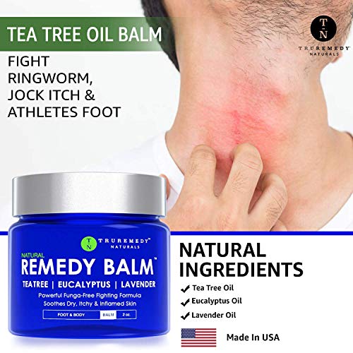 Remedy Tea Tree Oil Foot Soak + Tea Tree Oil Balm to Fight Athletes Foot, Feet Odor, Jock Itch, Ringworm, Eczema, Nail Issues, Skin Rashes, Irritations, Soften Calluses and Soothes Sore Tired Feet