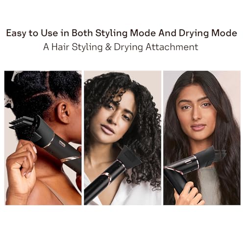 Wide Tooth Comb for Shark FlexStyle - Anti-Frizz & Smoothing, Black