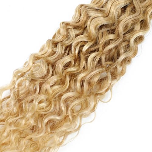 Water Wave Blonde Hair Extensions - Unprocessed Virgin Human Hair Bundles 28 Inch - Variation P27613/W