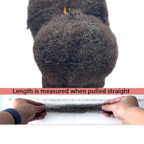 DISTINS 8 Inch Natural Black #1B Afro Kinky Human Hair for Dreadlocks & Extensions