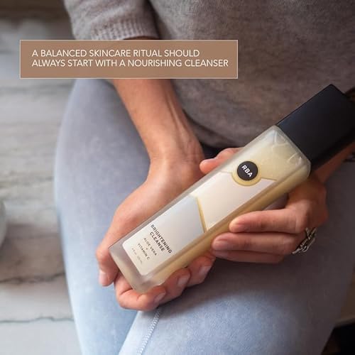 RBA Skincare's Brightening Cleanse for Damaged and Dry Skin - Face Cleanser with Aloe Vera, Olive Oil, and Vitamin C - Even Complexion without Drying - 4 fl oz