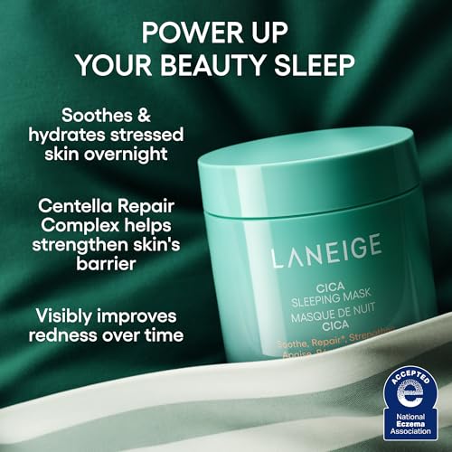 LANEIGE Cica Sleeping Mask 2oz Korean Hydrating Face Balm for Sensitive Skin