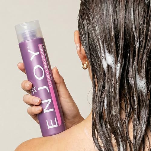 Enjoy Luxury Conditioner 33.8 Fl Oz - Hydrating Frizz Control for Thick Curly Hair