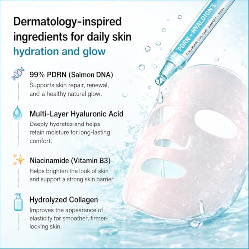 Hydrogel Face Mask with Salmon DNA & Collagen - Deep Hydration & Skin Renewal