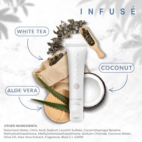 Infusé 20-Pack 1 oz Travel Body Wash Set for Hotels & Airbnb