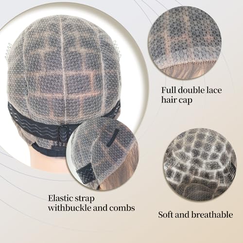Breathable Full Lace Crochet Wig Cap with Baby Hair - 95 Knots, 1B Variation