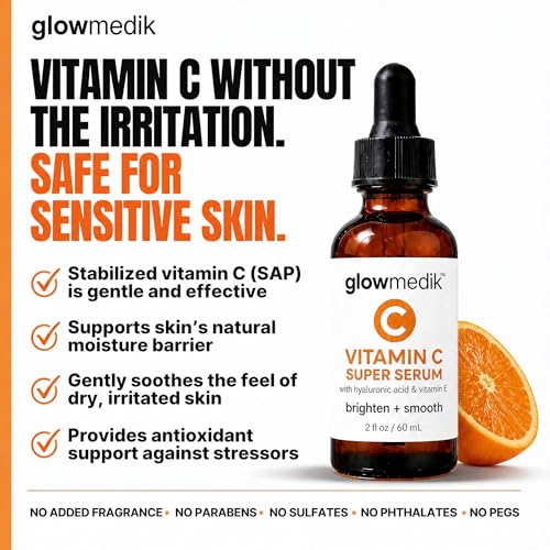 Vitamin C Serum for Face - Brightening Dark Spots & Fine Lines - 2 Fl Oz - Sensitive Skin