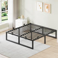 Cresyfu 18 Inch Metal King Bed Frame with Steel Support, Noise-Free, Box Spring-Free, Max Storage