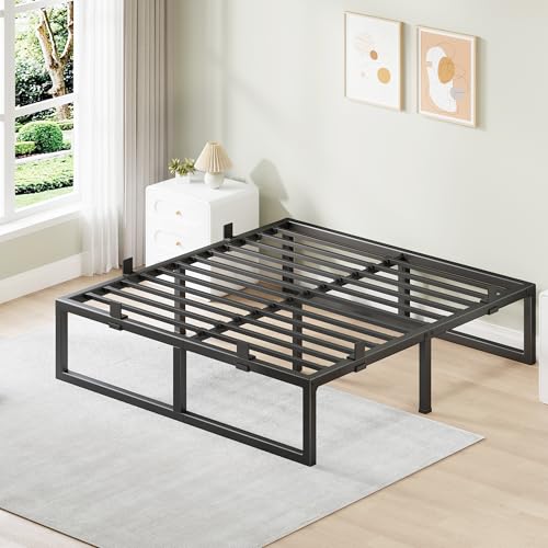 14 Inch Metal King Bed Frame with Steel Support Noise-Free - Cresyfu