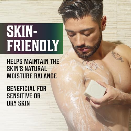 Men's Natural Bar Soap Set - Tea Tree, Clary Sage, Peppermint & Bergamot, 4 Pack, 5 oz Each