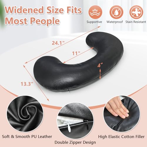 Breast Pillow for Massage Table, Massage Breast Support Pillow for Sleeping, Massage Bolster Wedge, Post Surgery Breast Pillow Chest, Faux Leather Spa Massage Cushion Prone Pillow for Beauty Salon