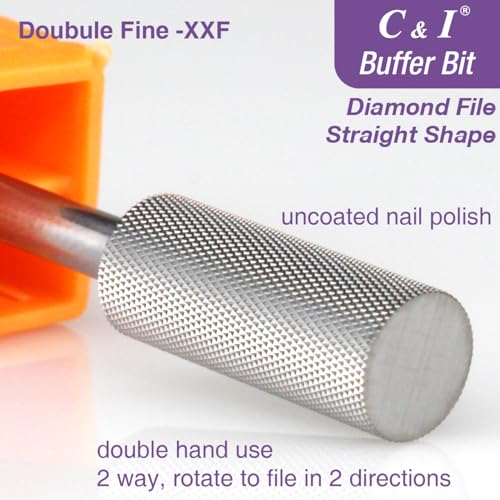 Nail Buffer Drill Bit - Small Barrel Diamond File for Nail Art Prep & Nail Bed Smoothing