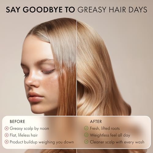 Chelating Clarifying Shampoo for Oily Hair & Scalp - Deep Detox, Buildup Removal, No Silicones Parabens - 12 Fl Oz
