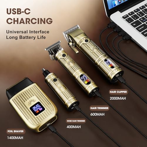 Zesuti Men's Hair Clippers and Beard Trimmer Set - Bronze 993