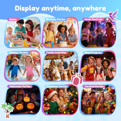 Kids Glitter Tattoo Kit with 36 Colors Glow in Dark & Body Art Supplies