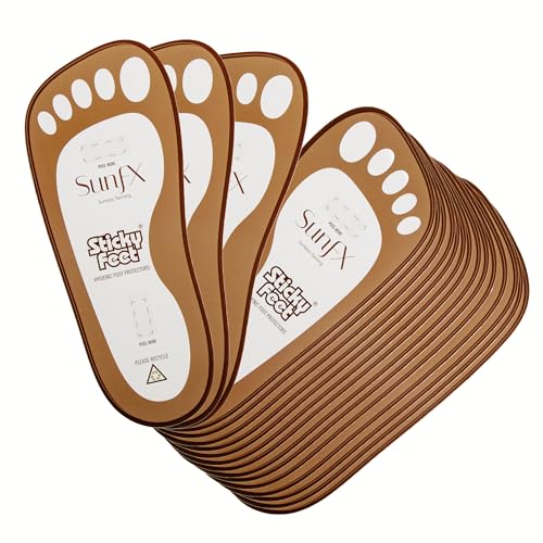 SunFX Disposable Sticky Feet Spray Tan Protectors 100 Pairs - Feet Protection for Spray Tanning