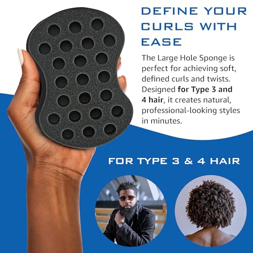 Hair Twisting Brush for Black Men & Women Large Holes Afro Dreads Coil Styling