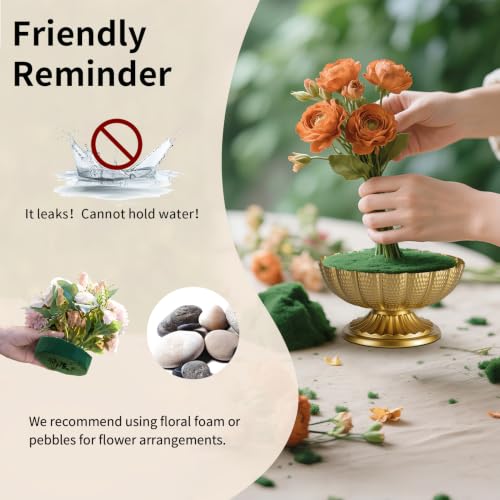 10 Pcs Small Gold Vases for Centerpieces - Metal, 3.7-inch Elegant Floral Display