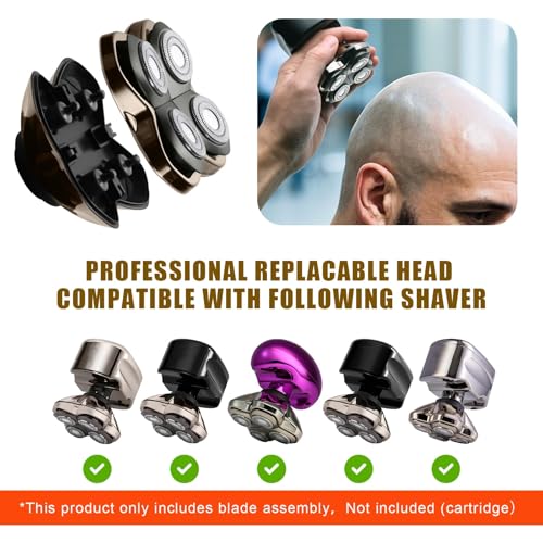 COSYONALL Shaver PRO 4 Head Replacement Blades 4 Pack for Skull Shaver