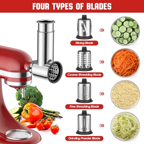 KitchenAid Stand Mixer Meat Grinder & Cheese Grater Attachments Set