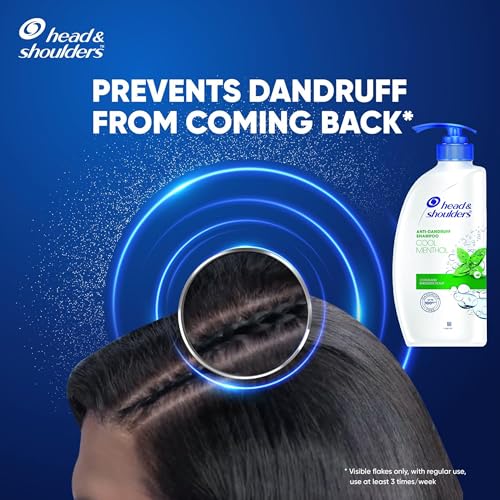 Head & Shoulders Anti Dandruff Shampoo, 2 Pack, Cool Menthol Scent Refreshes and Cleanses Scalp, Daily Use For all Hair Types, 22 oz Pump Bottles
