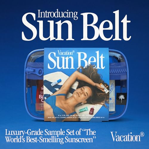 Vacation Sun Care Gift Set with SPF 30 Lotion, SPF 50 Face Mist & After Sun Gel