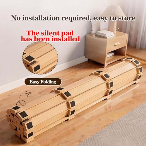 G-Twin Foldable Tatami Bed Frame - Solid Pine, Breathable & Moisture-Resistant