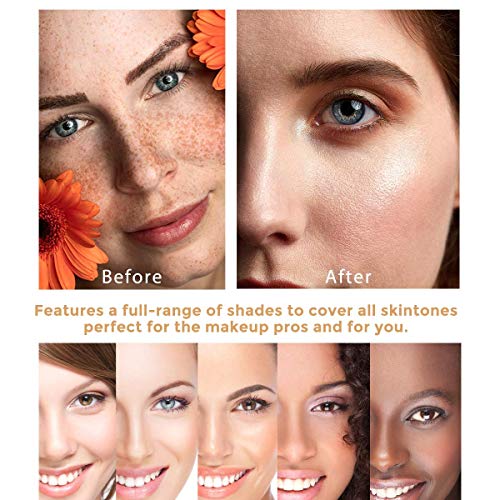 TLM Colour Changing Liquid Foundation Hides Wrinkles & Lines, BB Cream Makeup Base Concealer Cover Moisturizing Fluid for all Skin Tone SPF15, Pack of 2