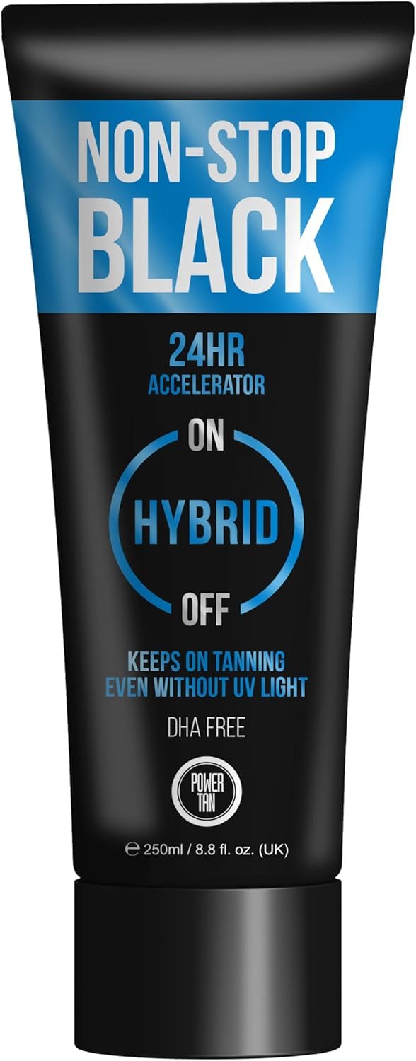 Power Tan Non-Stop Sunbed Tanning Accelerator with Algotan-P 24-Hour Dark Tan Enhancer – 250 ml