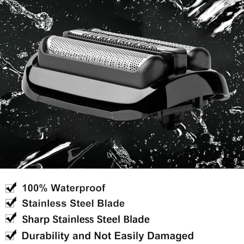 Black 53B Replacement Blade Head for Braun Series 5 & 6 Electric Shavers - Compatible with 5018S 5020S 5035s