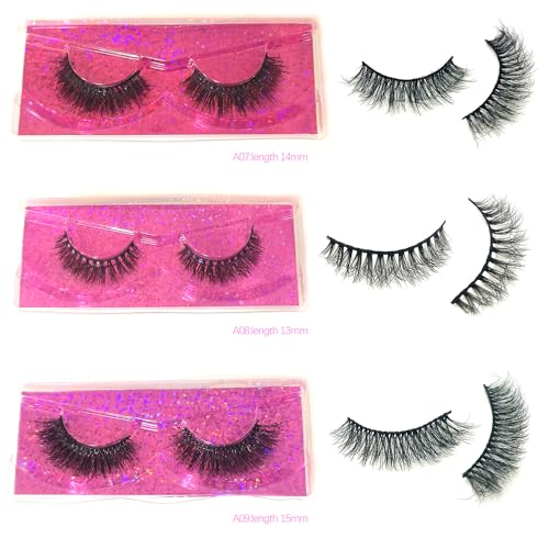 Natural Look Fluffy Eye Lashes, Faux 3D Mink Lashes 10 Styles Eyelashes Wholesale(10 Pairs)