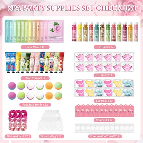 120 PCS Spa Party Supplies for Girls - Complete Skincare & Favors Set - Variation of THIS listing