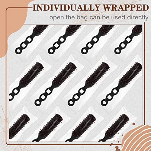 200 Pcs Detangling Hair Brushes for Homeless & Travel - Black